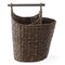 Casafield Toilet Paper Roll Storage Basket with Magazine Holder, Woven Water Hyacinth Wicker Bathroom Bin for Bath Tissue and Toiletries